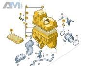 Корпус воздушного фильтра 7E0129607M  Volkswagen Multivan T6 (2019-2023) 2.0TDI (150 л.с.) CXHA