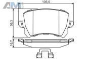 Задние тормозные колодки BOSCH 0986494626 на Volkswagen B6 (2005-2011)