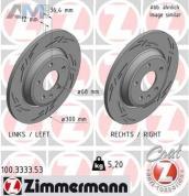 Задние тормозные диски ZIMMERMANN 100.3333.53 Audi A4 (B8) 2008-2012