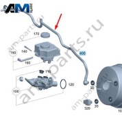 Вакуумный трубопровод от усилителя Mercedes G-class W465 A4634301900