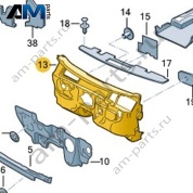 Шумоизоляция перегородки моторного отсека VAG 2GN863934B