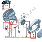 Комплект крепежа для зеркала заднего вида Volkswagen id4/id5 2021-2024 11A898011