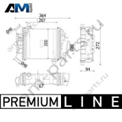Интеркулер (MAHLE) CI547000P для MB GL400 X166 M276