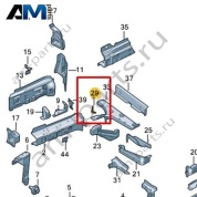 Пластина для лонжерона Volkswagen id3 2020-2024 1EA804852