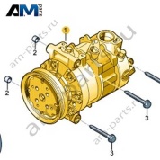 Компрессор климатической установки (кондиционера) Volkswagen AMAROK 2017-2022 2H6820803