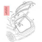Оригинальный комплект элементов крепления крышки багажника Audi A1 (8X) 8X0098617A