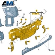 Задняя панель Volkswagen Taigo 2022-2024 2G6813301B