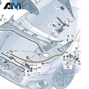 Трос капота задний 8Y1823535 на Audi A3 (8Y) 2020-2026