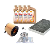 Комплект фильтров для ТО-1/3 Audi A4 (B9) 1.4TFSI с маслом Shell 0W30