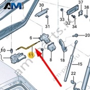 Трос крышки багажника 4CG827535 для Ауди Q6 2022-2026