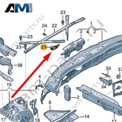 Уплотнитель Audi A6 (C8) 2019-2024 4K0819142