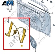 Стеклоподъемник передний левый без электродвигателя Volkswagen Jetta VII 2020-2024 17A837461F