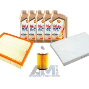 Комплект фильтров для ТО-1/3 Passat B5 2.3 V5 с маслом Shell 5W40