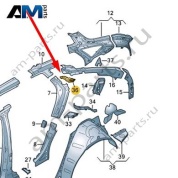 Часть стойки С Audi Q8 e-tron 2024-2024/Audi e-tron 2019-2023 4K4809648