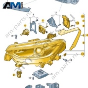 Светодиодная фара с матричным модулем левая Volkswagen id3 2020-2024 10B941077A