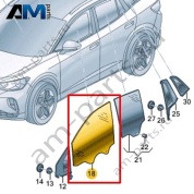Стекло двери переднее левое Volkswagen id4/id5 2021-2024 11A845201