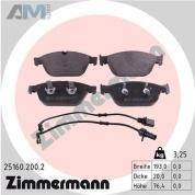 Передние тормозные колодки ZIMMERMANN 25160.200.2 на Audi A8 (D4) 2010-2017