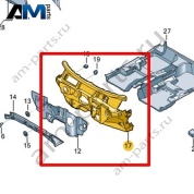 Шумоизоляция перегородки моторного отсека VAG 17B863934A