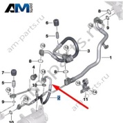 Шланг хладагента на компрессор BMW X3 (G01) 2017-2024 30d (B57) 64539321597