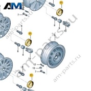 Колпак ступицы колеса VAG 5JA601151AFOD на Skoda 2019-2026