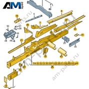 Лонжерон с усилителями и приварными гайками Volkswagen Crafter 2012-2016 2E0802565J
