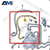 Тормозная трубка Volkswagen AMAROK 2017-2022 2H3614739