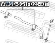 Втулка переднего стабилизатора (VWSB5G1FD23KIT) FEBEST на Audi A3 (8V) 2012-2020