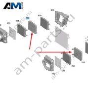 Жидкостной радиатор слева/справа (спереди) Mercedes C253 AMG GLC 63 (M177) A0995009201