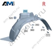 Передний правый подкрылок Mercedes G-class W465 A4658809002