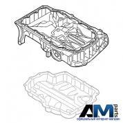 Масляный поддон (верхняя часть) Фольксваген Пассат Б8 1.4TSI (125/150 л.с.) 04E103601L