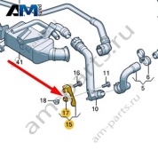 Держатель для шланга ОЖ Audi A6 (C8) 2019-2024 4K0819267A