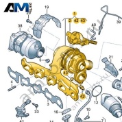 Выпускной коллектор с турбонагнетателем VAG 04L253020P
