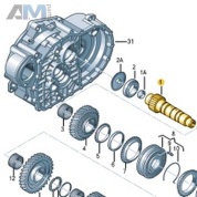 Ведомый вал VAG 02N311205G