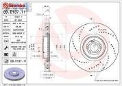 Передние тормозные диски (09.E137.11) BREMBO на Mercedes GLE V167 400d