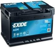 Аккумулятор (AGM) 70Ah/760A Audi A4 (B8) 2008-2012 EXIDE (EK700)