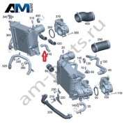Обратный трубопровод интеркулерасправа Mercedes W465 AMG G63 (M177) A1772034000