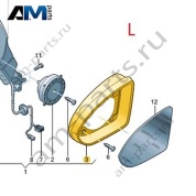 Окантовка левого зеркала 5H08576019B9 на Volkswagen Golf 8 2019-2026