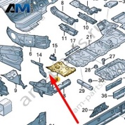 Замыкающая панель Audi A8 (D5) 2018-2024 4N0803648