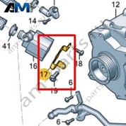 Кронштейн дополнительного насоса ОЖ VAG 059121214AA