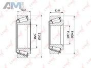 Подшипник ступицы WB1275 (LYNXauto) для автомобилей VAG аналог 191598625