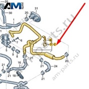 Шланг системы охлаждения Audi A8 (D4) 2014-2017 4H0265344B