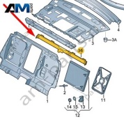 Поперечный усилитель Audi A8 (D4) 2014-2017 4H6813831A