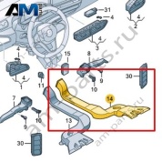 Дефлектор пространства для ног Volkswagen id3 2020-2024 1EA819806