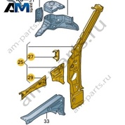Внутренняя часть стойки A Volkswagen T-Roc Cabrio 2020-2024 2GC802123