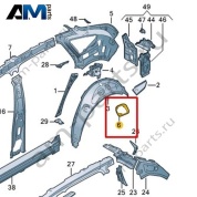 Усилитель колесной арки Volkswagen id4/id5 2021-2024 11A809687
