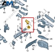 Усилитель лонжерона Volkswagen id3 2020-2024 1EA804425E