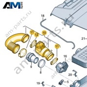 Шланг забора воздуха VAG 06E129616D