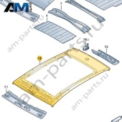 Крыша Volkswagen id4/id5 2021-2024 11E817101A