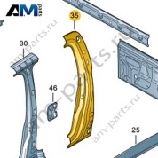 Усилитель стойки С Volkswagen AMAROK 2017-2022 2H7809745B