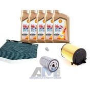 Комплект фильтров для ТО-1_3 Octavia A5 1.6 с маслом Shell 5W40